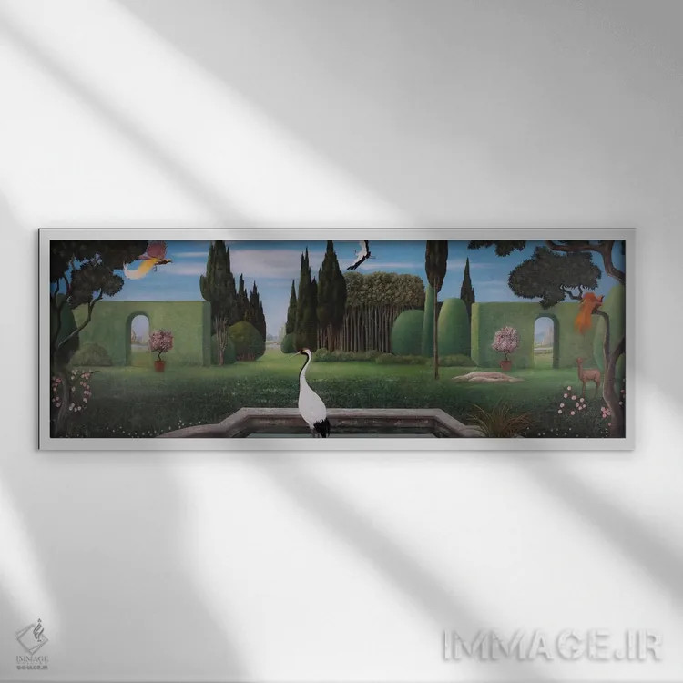 تابلو باغ بیدروازه اثر چکو مارینیلو - نمای قابدار سفید