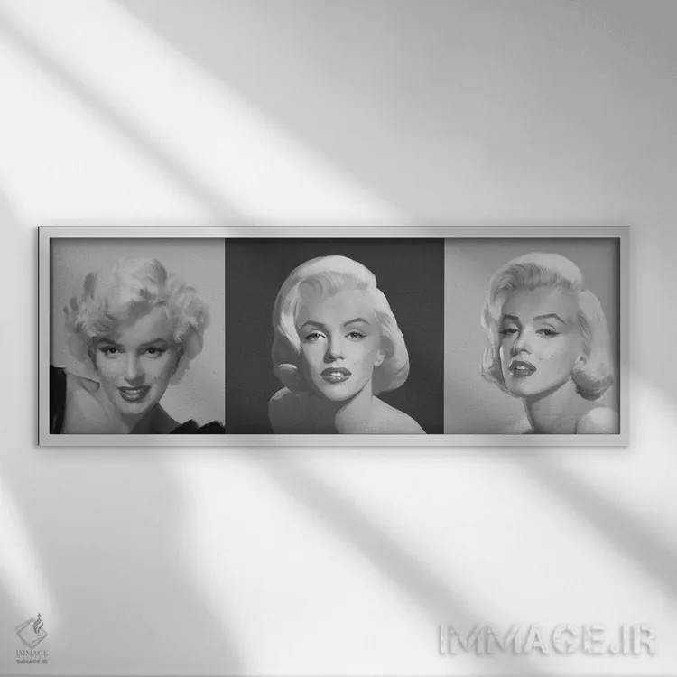 تابلو سهگانه مرلین اثر کریس کنسانی - نمای قابدار سفید