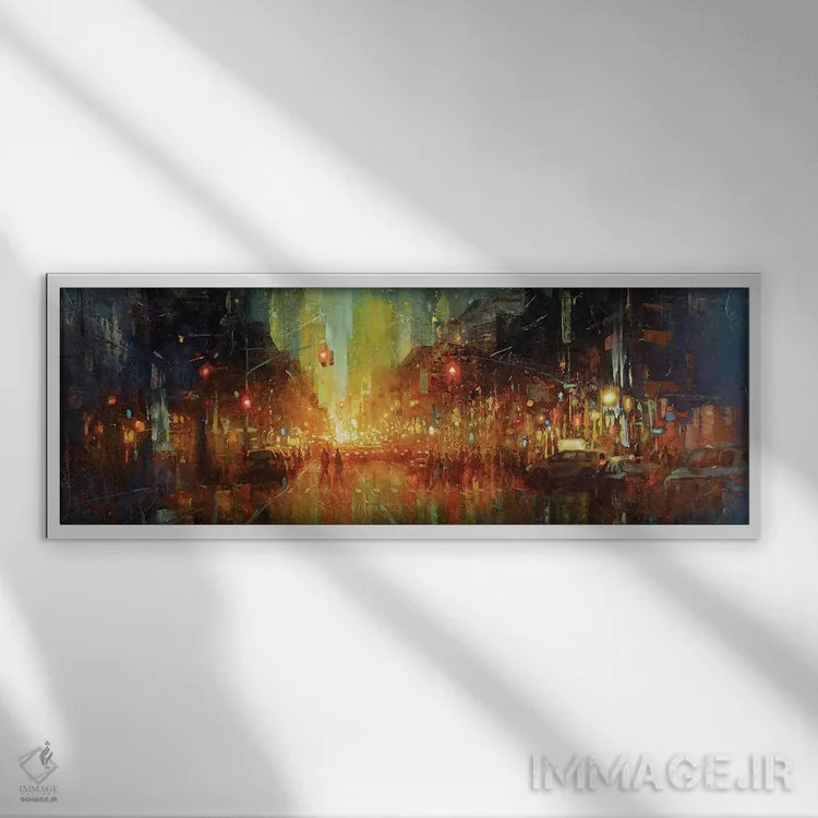 تابلو نیویورک (آمریکا) اثر کریستوفر کلارک - نمای قابدار سفید