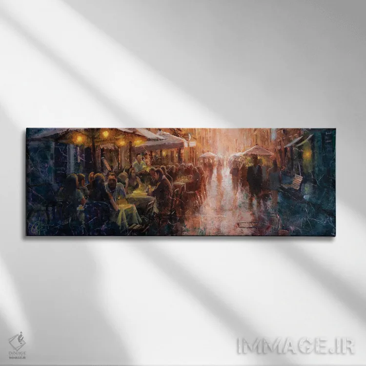 تابلو کافه رم اثر کریستوفر کلارک - نمای روبهرو روی دیوار