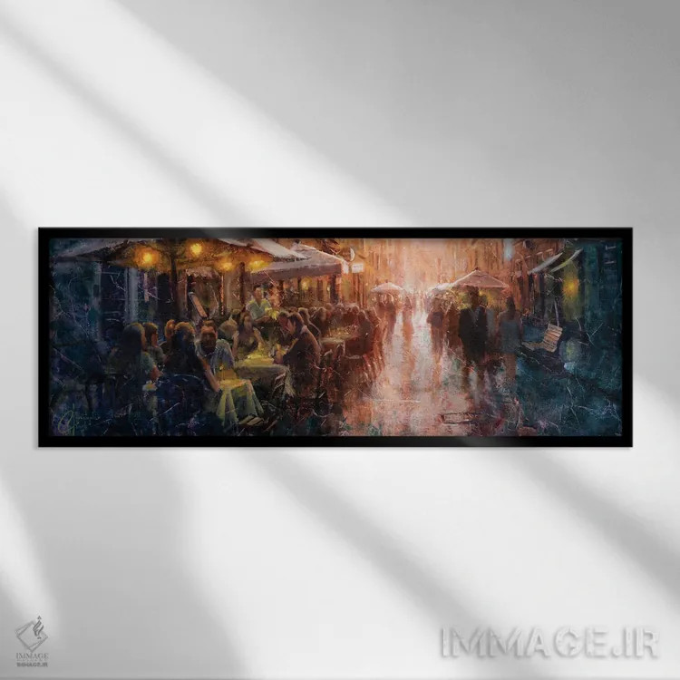 تابلو کافه رم اثر کریستوفر کلارک - نمای قابدار مشکی