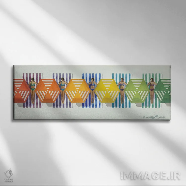 تابلو مشرف به ساحل اثر کوری کلیفورد - نمای روبهرو روی دیوار