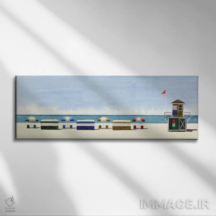 تابلو ساحل آرامش اثر کوری کلیفورد - نمای روبهرو روی دیوار