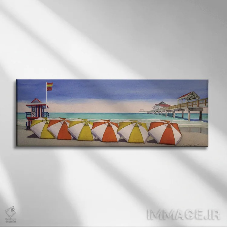 تابلو مشرف به اسکله اثر کوری کلیفورد - نمای روبهرو روی دیوار