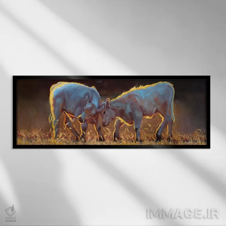 تابلو زنگ تفریح اثر چری کریستنسن - نمای قابدار مشکی