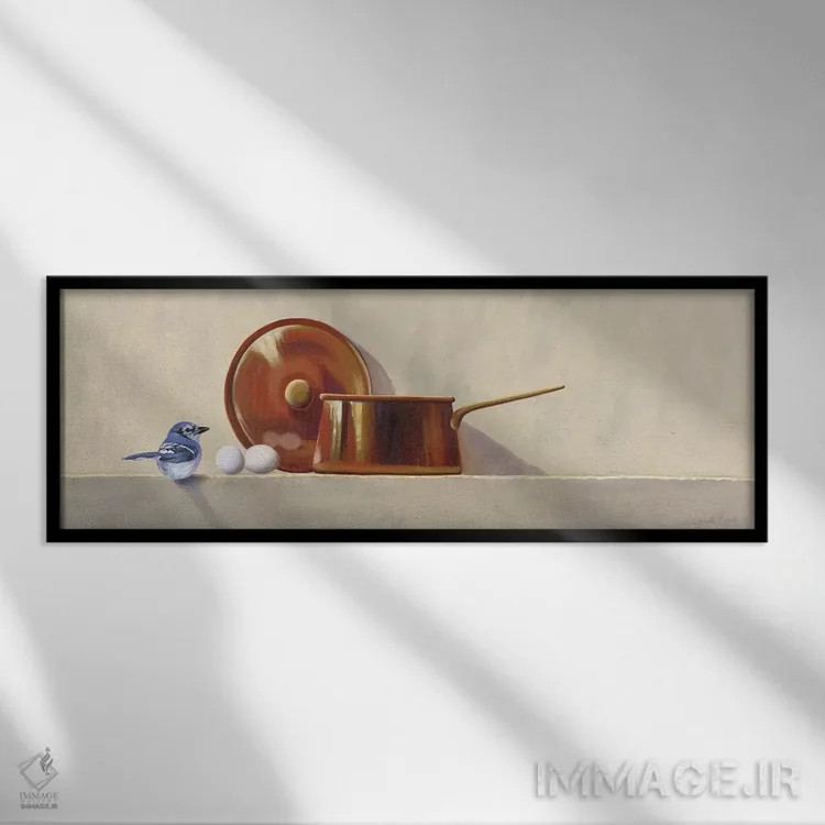 تابلو لب مرز اثر کامی یِل انگل - نمای قابدار مشکی