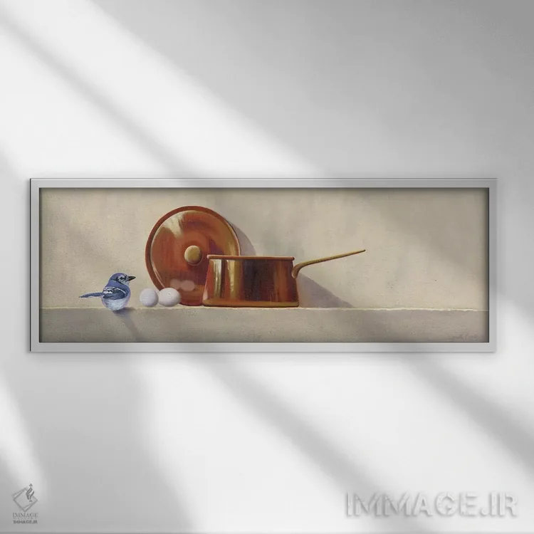 تابلو لب مرز اثر کامی یِل انگل - نمای قابدار سفید