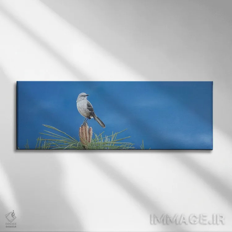 تابلو بر فراز جهان دوم اثر کامی یِل انگل - نمای روبهرو روی دیوار