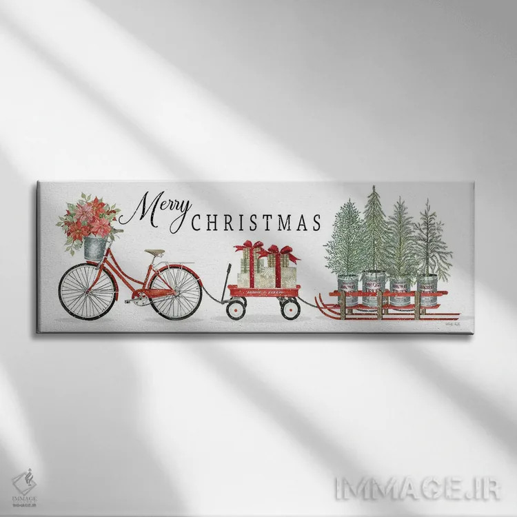 تابلو سهگانه تحویل کریسمس اثر سیندی جیکوبز - نمای روبهرو روی دیوار