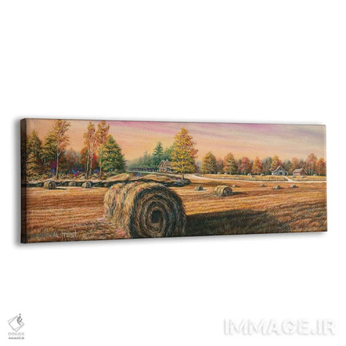 تابلو مزرعه یونجه اثر کمبل فراست - نمای پرسپکتیو محصول
