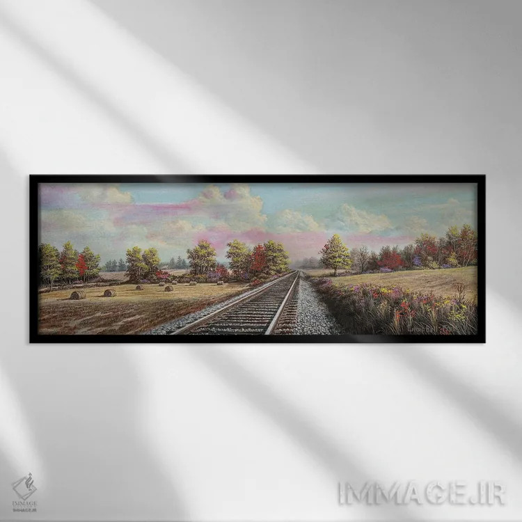 تابلو خط ساحلی اقیانوس اطلس اثر کمبل فراست - نمای قابدار مشکی