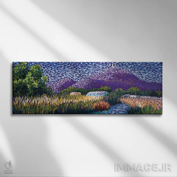 تابلو نمای کریستو ری (مجسمه معنویتی) اثر کندی مایر - نمای روبهرو روی دیوار