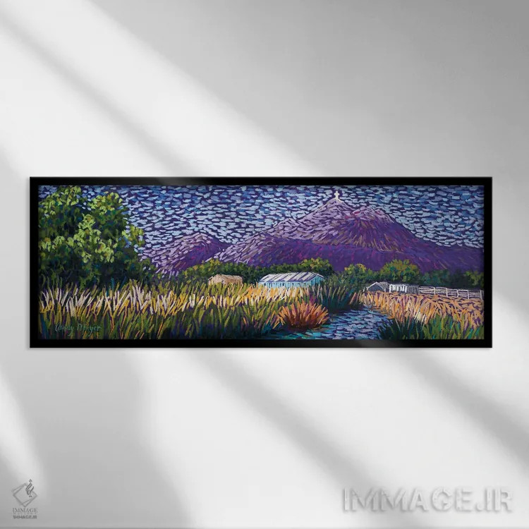 تابلو نمای کریستو ری (مجسمه معنویتی) اثر کندی مایر - نمای قابدار مشکی