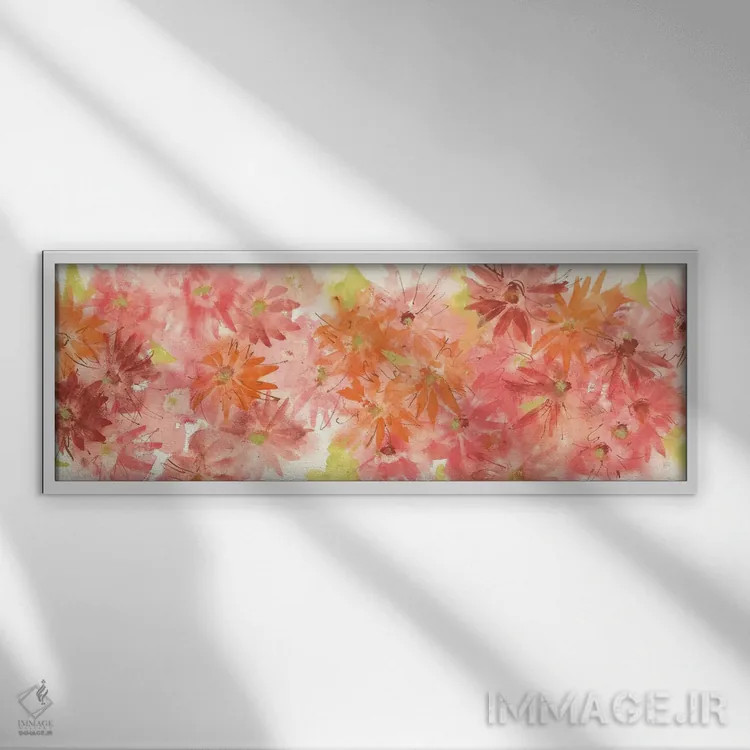 تابلو گلها در دشت شماره یک اثر کریس پاشکه - نمای قابدار سفید