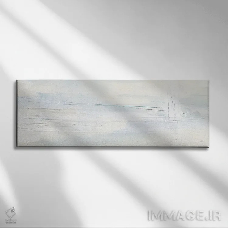 تابلو آبی حکاکیشده شماره ۱ اثر کریس پاشکه - نمای روبهرو روی دیوار