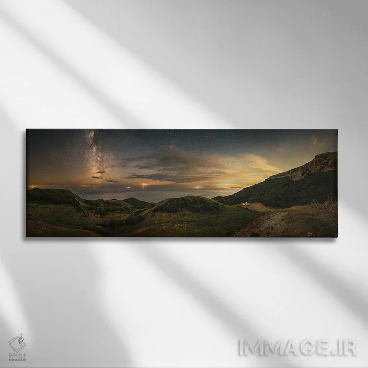 تابلو کمپ زیر ستارگان اثر چاد پاول - نمای روبهرو روی دیوار