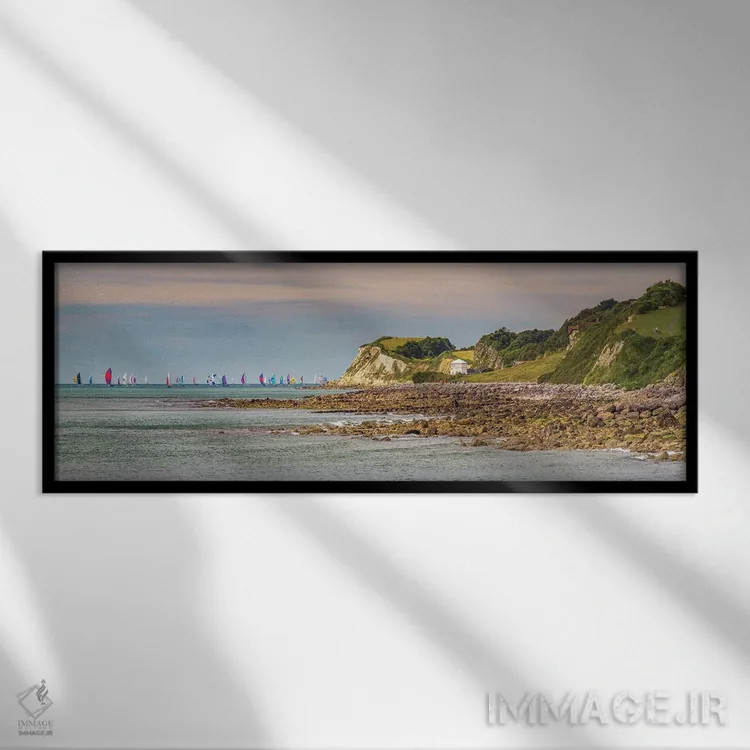 تابلو ساحل ونتنور در مسابقه دور جزیره اثر چاد پاول - نمای قابدار مشکی