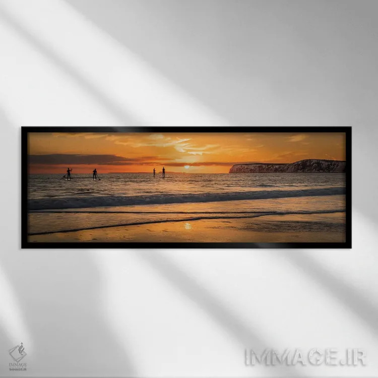 تابلو پدلبردران خلیج کامپتون اثر چاد پاول - نمای قابدار مشکی