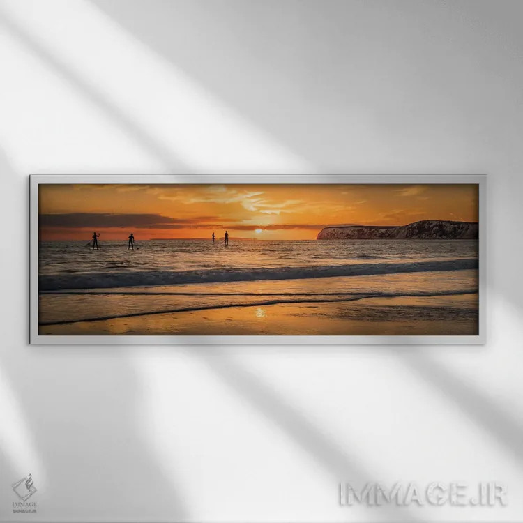 تابلو پدلبردران خلیج کامپتون اثر چاد پاول - نمای قابدار سفید