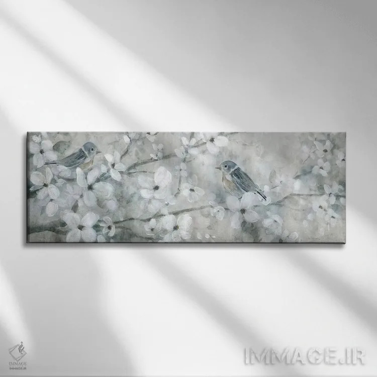 تابلو "شکوفههای پذیرنده" اثر کارول رابینسون - نمای روبهرو روی دیوار