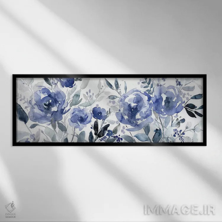 تابلو مزرعهٔ گل نقاشان اثر کارول رابینسون - نمای قابدار مشکی