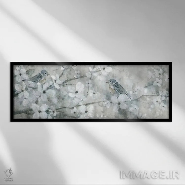 تابلو "شکوفههای پذیرنده" اثر کارول رابینسون - نمای قابدار مشکی