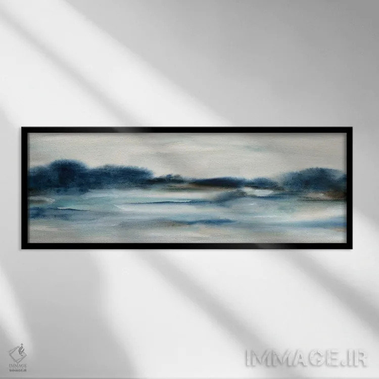 تابلو ساحل خلیج وسیع (منظره پانورامیک) اثر کارول رابینسون - نمای قابدار مشکی