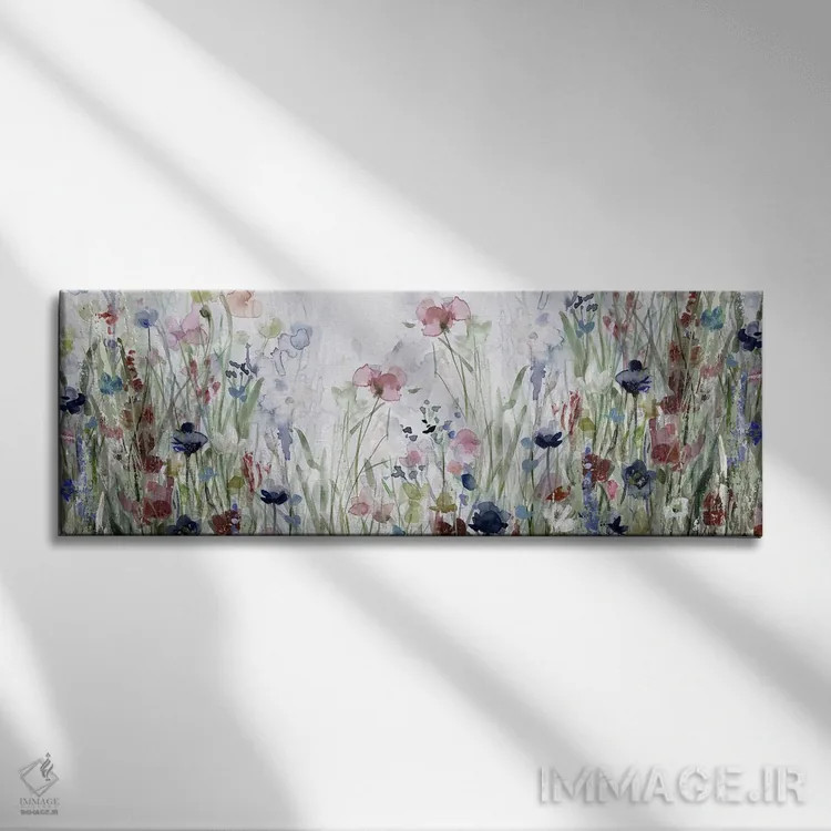 تابلو مزارع گلهای وحشی اثر کارول رابینسون - نمای روبهرو روی دیوار
