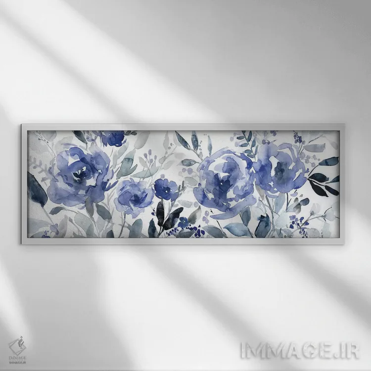 تابلو مزرعهٔ گل نقاشان اثر کارول رابینسون - نمای قابدار سفید