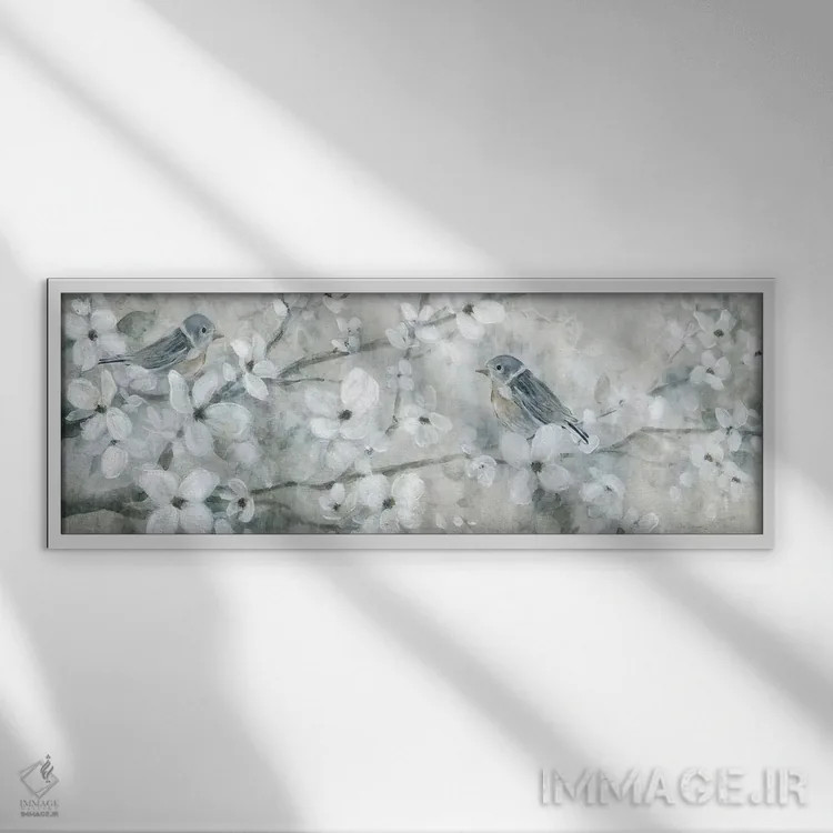 تابلو "شکوفههای پذیرنده" اثر کارول رابینسون - نمای قابدار سفید