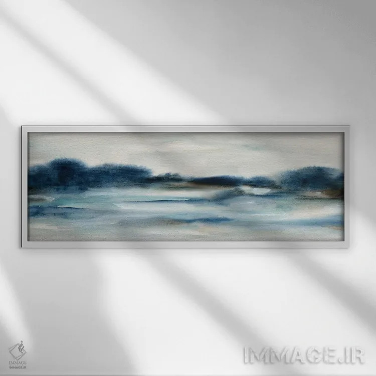 تابلو ساحل خلیج وسیع (منظره پانورامیک) اثر کارول رابینسون - نمای قابدار سفید