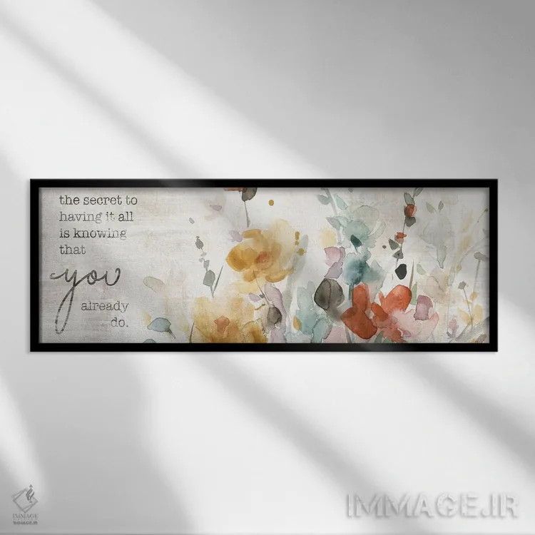 تابلو شعر شکوفایی کامل اثر کارول رابینسون - نمای قابدار مشکی