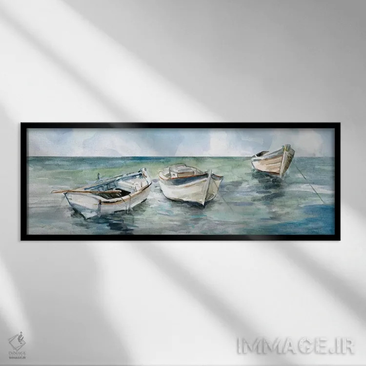 تابلو گیر افتاده در جزر شمارهٔ ۲ اثر کارول رابینسون - نمای قابدار مشکی