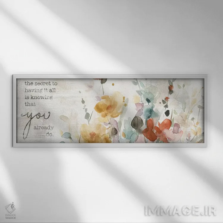 تابلو شعر شکوفایی کامل اثر کارول رابینسون - نمای قابدار سفید