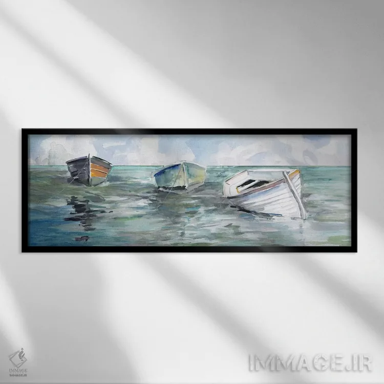 تابلو گیر افتاده در جزر شمارهٔ ۱ اثر کارول رابینسون - نمای قابدار مشکی