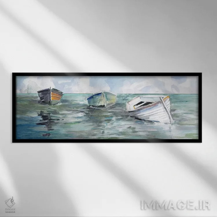 تابلو گیر افتاده در جزر شمارهٔ ۱ اثر کارول رابینسون - نمای قابدار مشکی