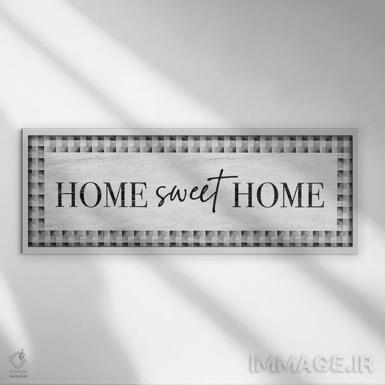 تابلو خانه عزیز من اثر ناتالی کارپنتری - نمای قابدار سفید