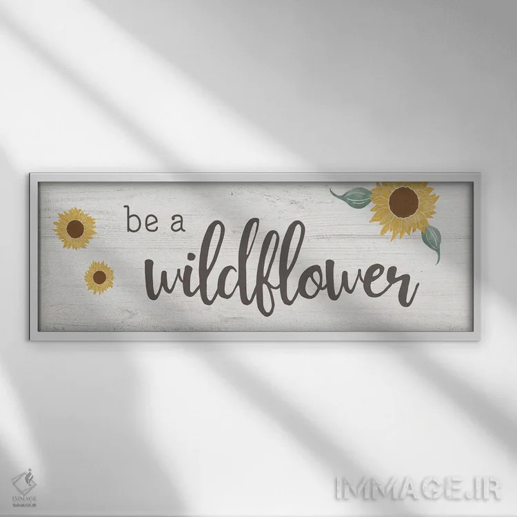 تابلو مثل یک گل خودرو باش اثر ناتالی کارپنتری - نمای قابدار سفید