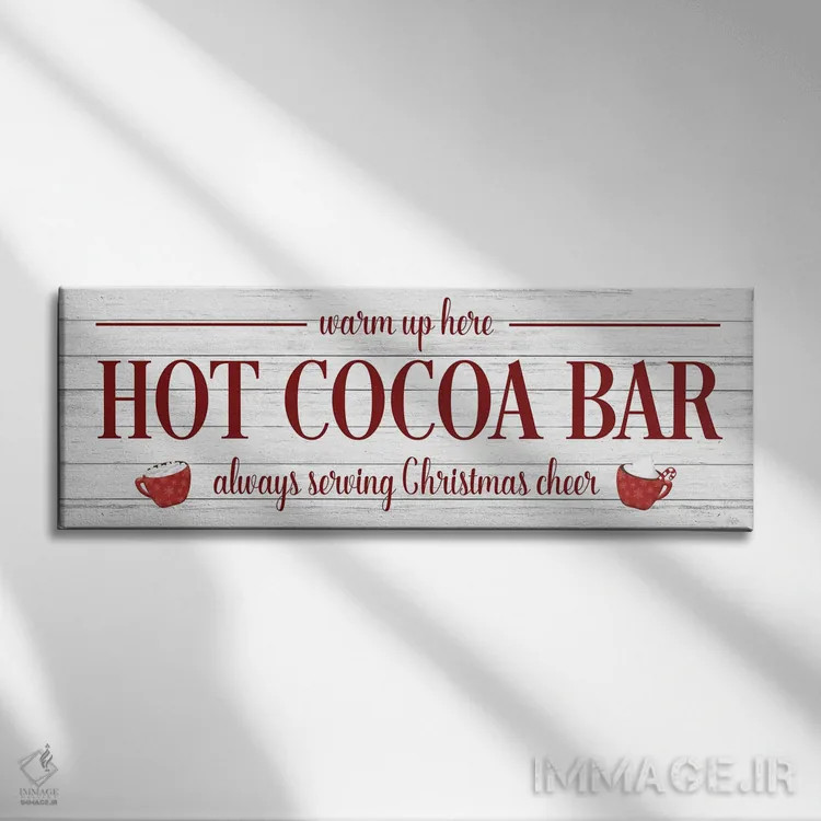 تابلو بار هاتچاکلت اثر ناتالی کارپنتری - نمای روبهرو روی دیوار