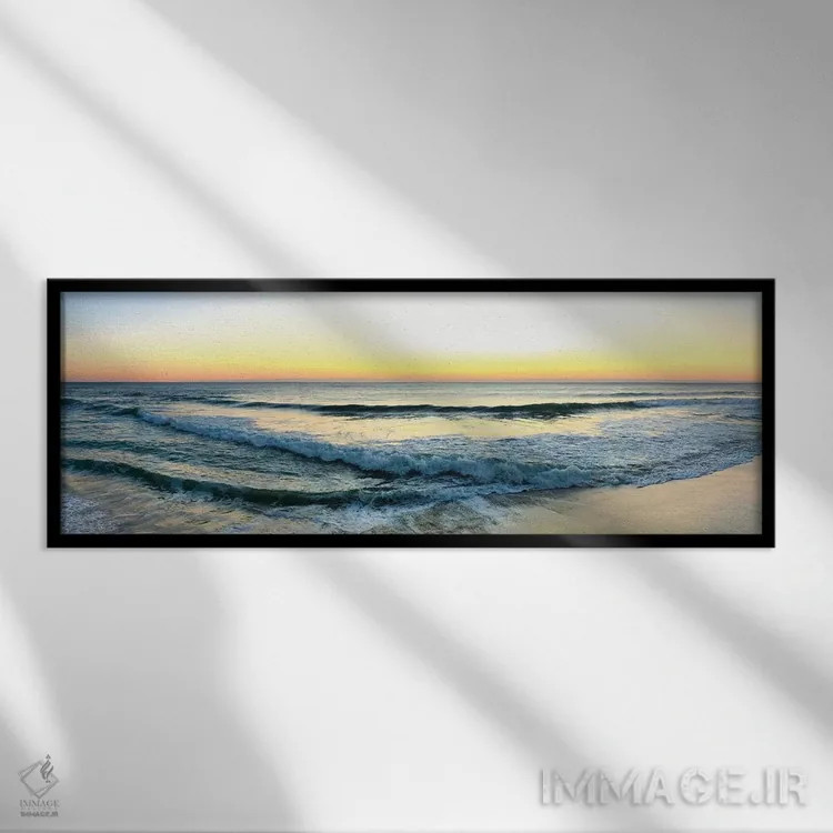 تابلو طلوع در وستاند اثر ناتالی کارپنتری - نمای قابدار مشکی