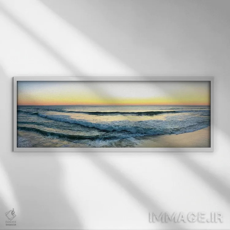 تابلو طلوع در وستاند اثر ناتالی کارپنتری - نمای قابدار سفید