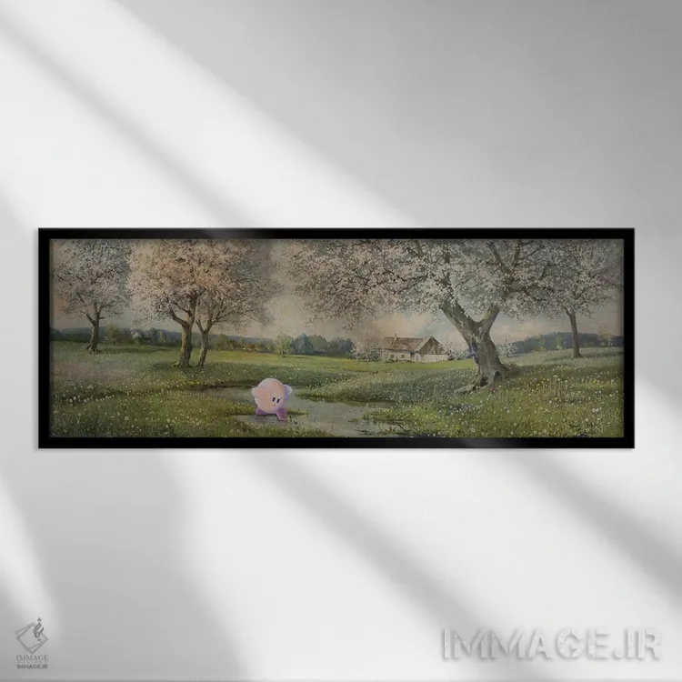 تابلو سرزمین رؤیا اثر کورتنی هیرشه - نمای قابدار مشکی