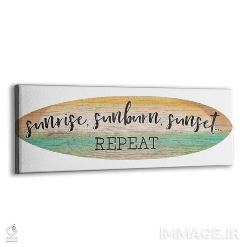 تابلو تخته موجسواری در طلوع اثر کلاورفیلد اند کو. (استودیو/شرکت هنری) - نمای پرسپکتیو محصول