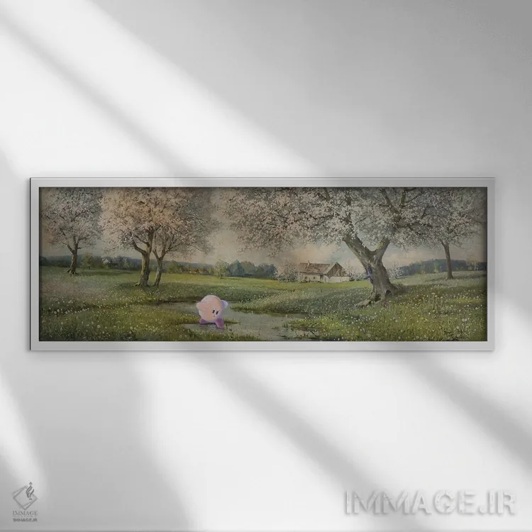 تابلو سرزمین رؤیا اثر کورتنی هیرشه - نمای قابدار سفید