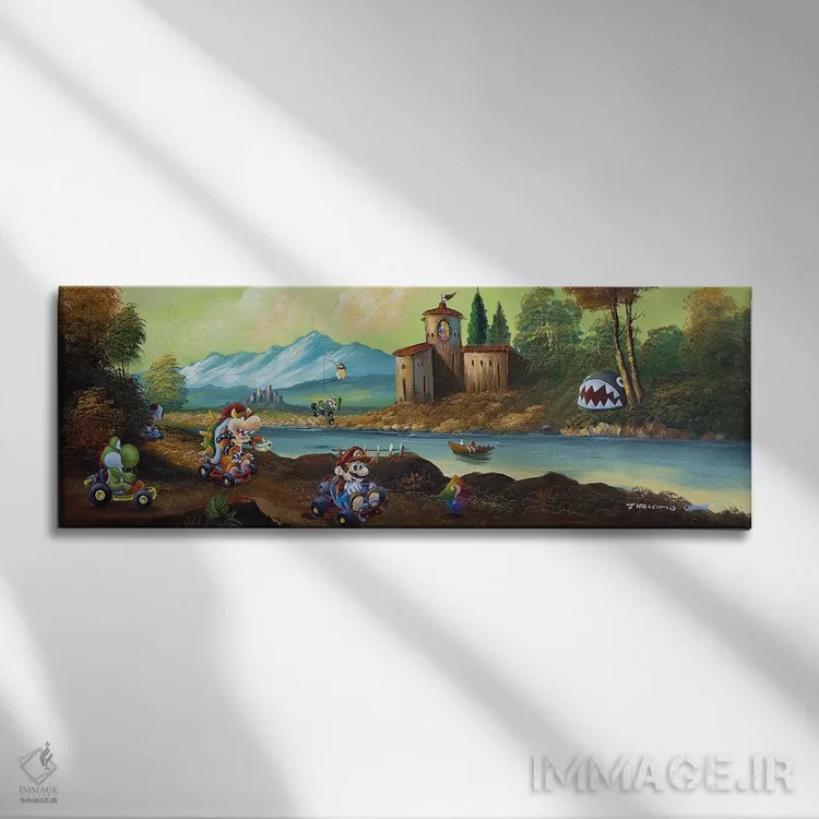 تابلو پارک ماریو اثر کورتنی هیرشه - نمای روبهرو روی دیوار