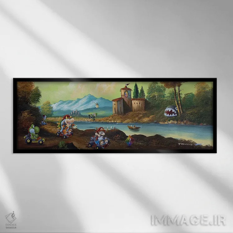 تابلو پارک ماریو اثر کورتنی هیرشه - نمای قابدار مشکی