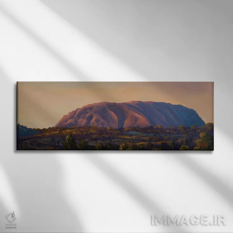 تابلو طلوع خورشید بر اولورو (آیرز راک) نورتِرن تریتوری اثر کریستوفر ویدال - نمای روبهرو روی دیوار