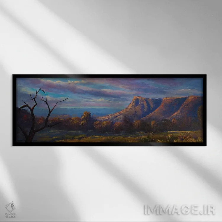 تابلو آخرین نور بر کانیون کینگز نورتِرن تریتوری اثر کریستوفر ویدال - نمای قابدار مشکی