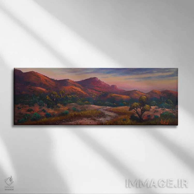 تابلو نورهای گرم در رشتهکوه فلندرز استرالیا اثر کریستوفر ویدال - نمای روبهرو روی دیوار