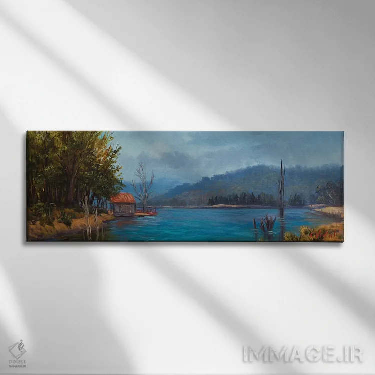 تابلو یک پیادهروی عصرگاهی نزدیک دریاچه جنداباین اثر کریستوفر ویدال - نمای روبهرو روی دیوار